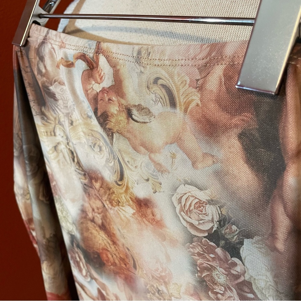 No Boundaries Men’s Mesh Renaissance Cherubs Heaven Long Lightweight Y2K Skirt‎ - Picture 3 of 6